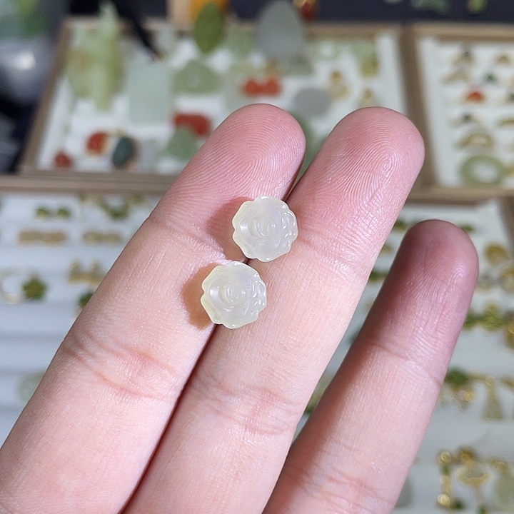 和田玉颈饰银S925镶嵌