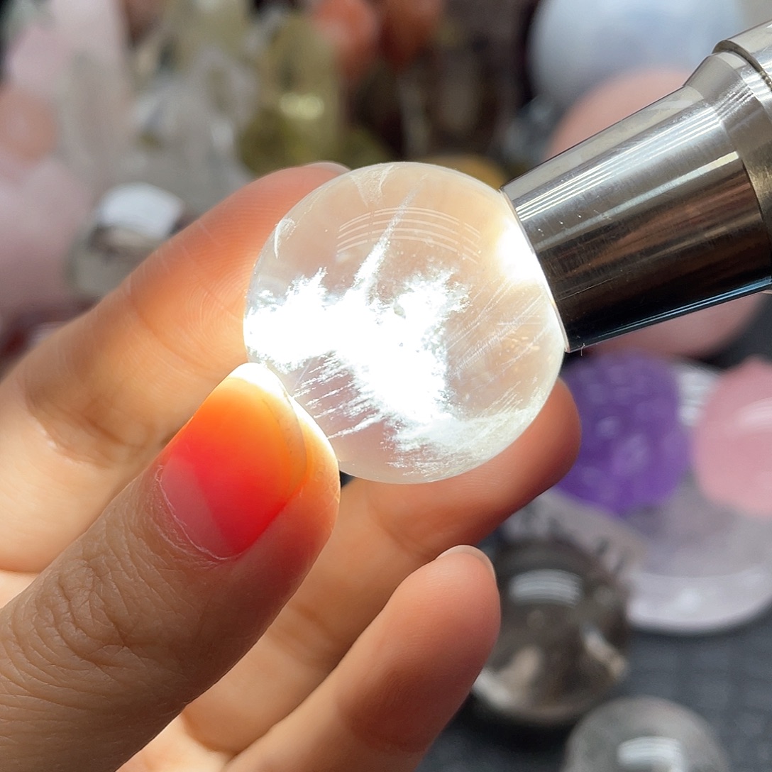 珠宝半成品未镶嵌水晶61蓝针球卡2.8mm微瑕放漏