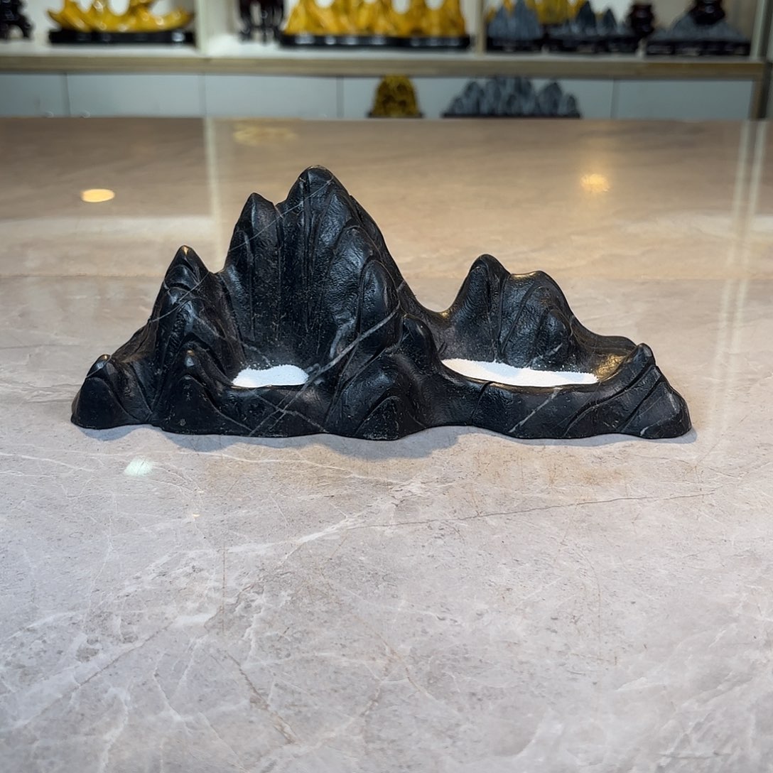 陶灵璧石手工雕刻奇石摆件