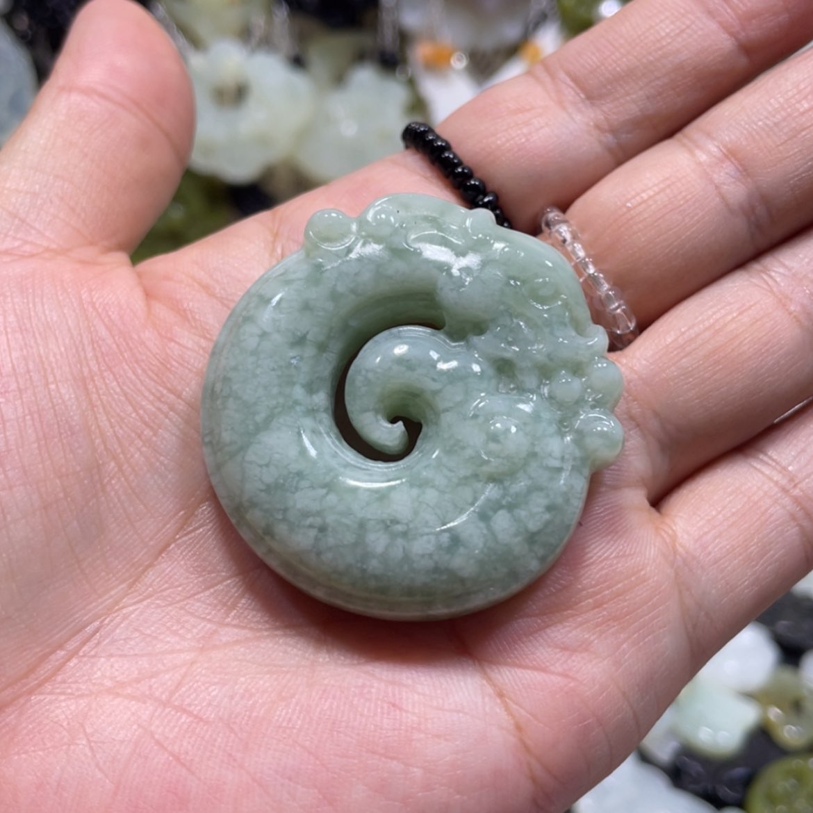 【闪购商品】岫玉颈饰未镶嵌84吊坠