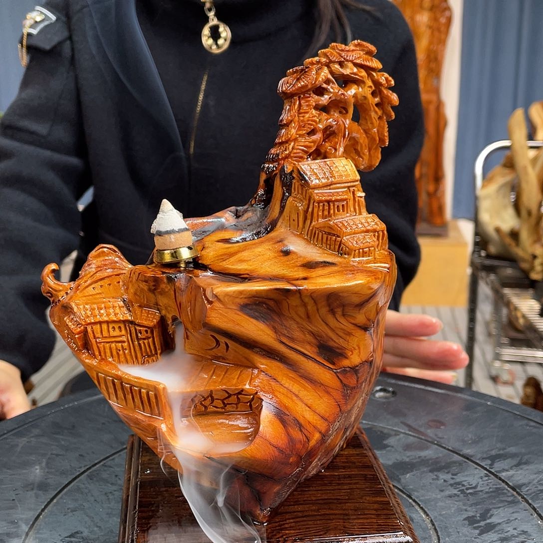 柏木（崖柏）山水倒流香送两盒香