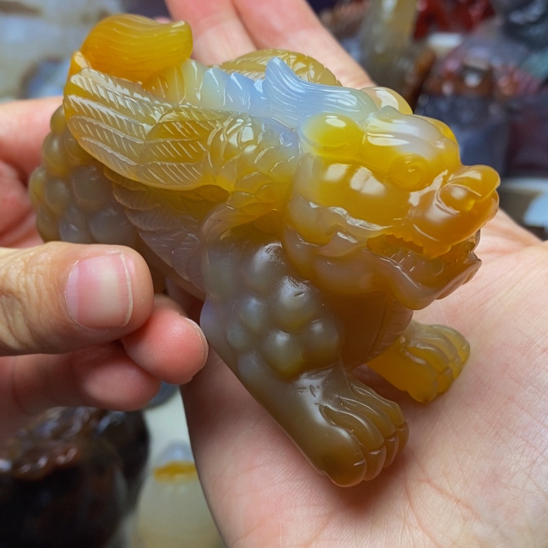 玛瑙/玉髓手把件未镶嵌