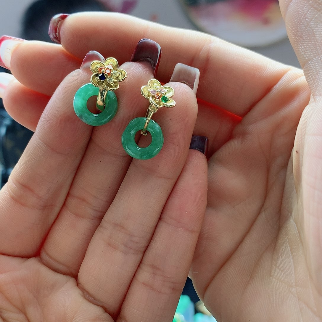 【闪购商品】翡翠耳饰未镶嵌，