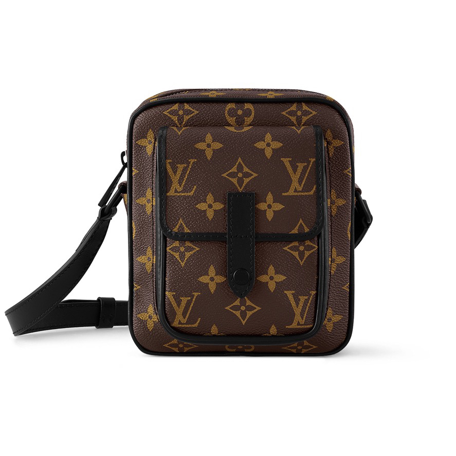 99新 LouisVuitton/路易威登 98新棕花Christopher男士2893相机包