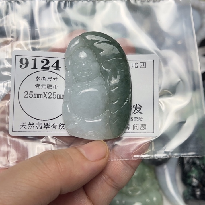 翡翠未镶嵌吊坠(不含链)9124