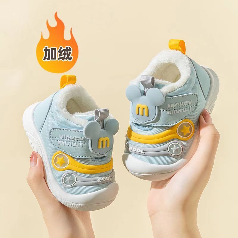 0-1-2-3岁宝宝鞋子冬季幼儿加绒保暖棉鞋童鞋婴幼儿软底婴儿鞋秋