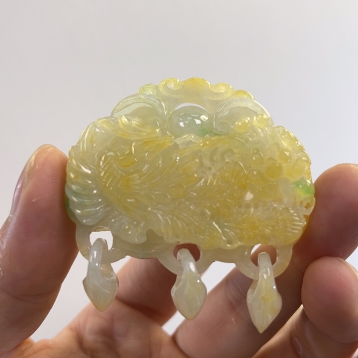 翡翠吊坠(赠链)未镶嵌代编织