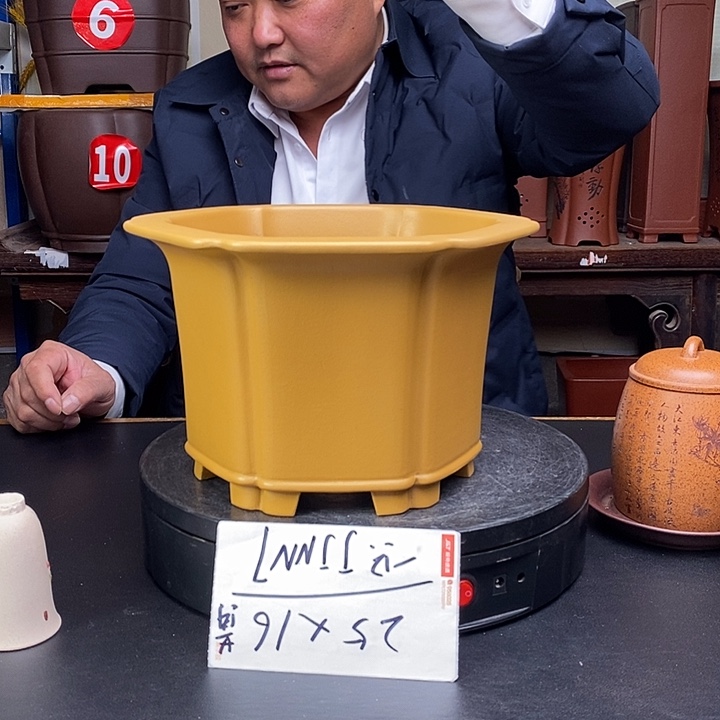 紫砂花盆货号一只JJNN7