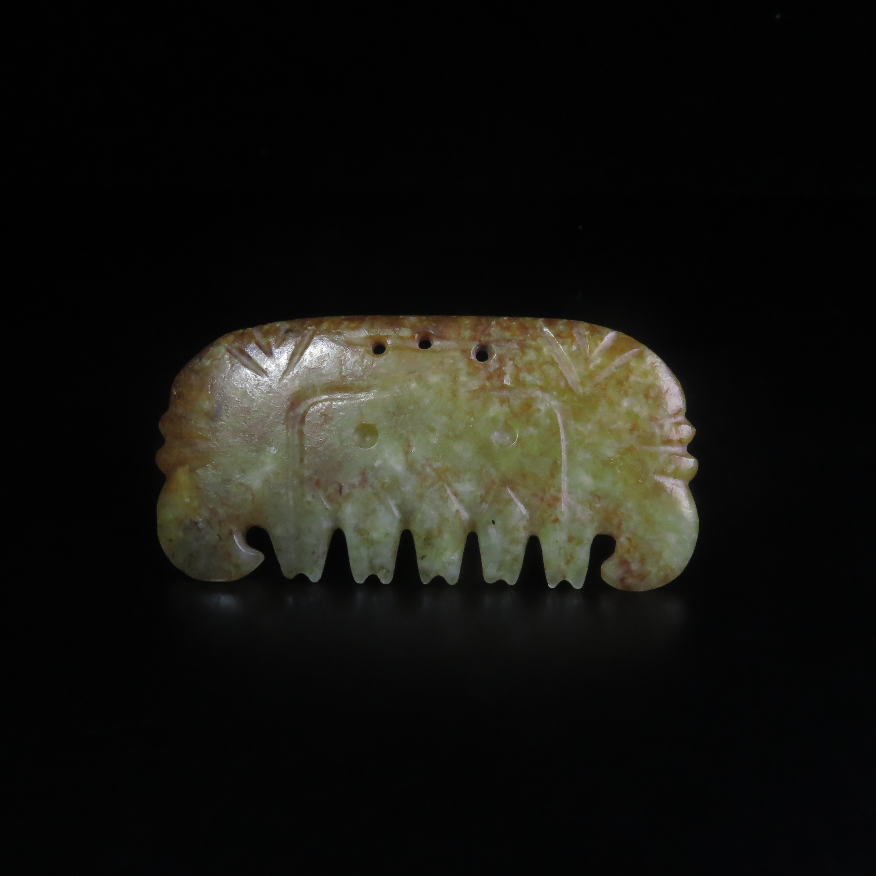 明代玉勾云佩/MZ547181/和田玉/民族文物