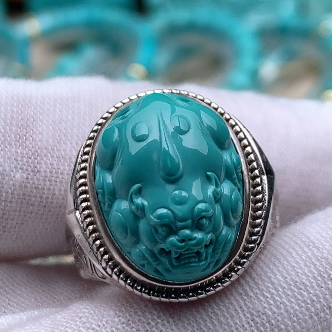 绿松石颈饰银S925镶嵌