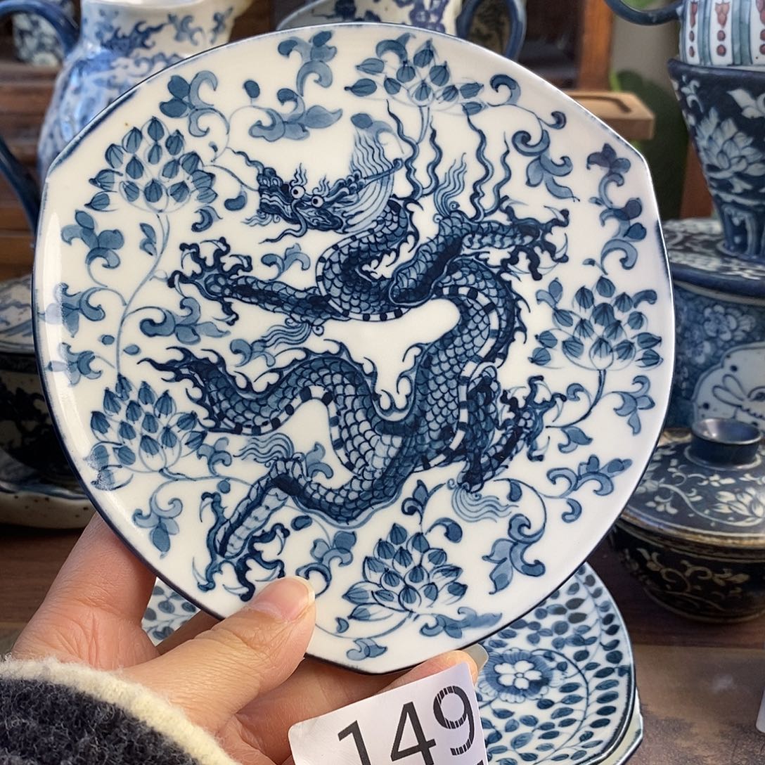 陶手工手绘青花高温陶瓷