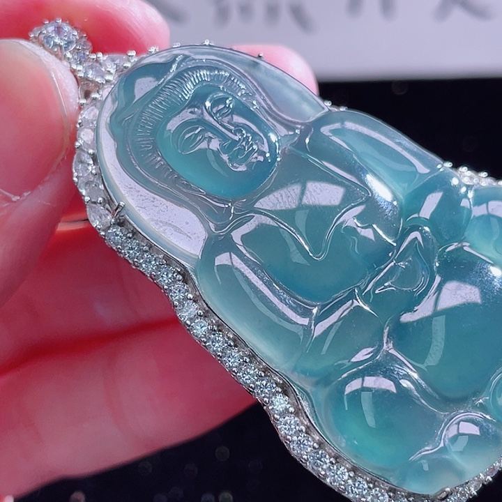 翡翠颈饰银S925镶嵌9999999999