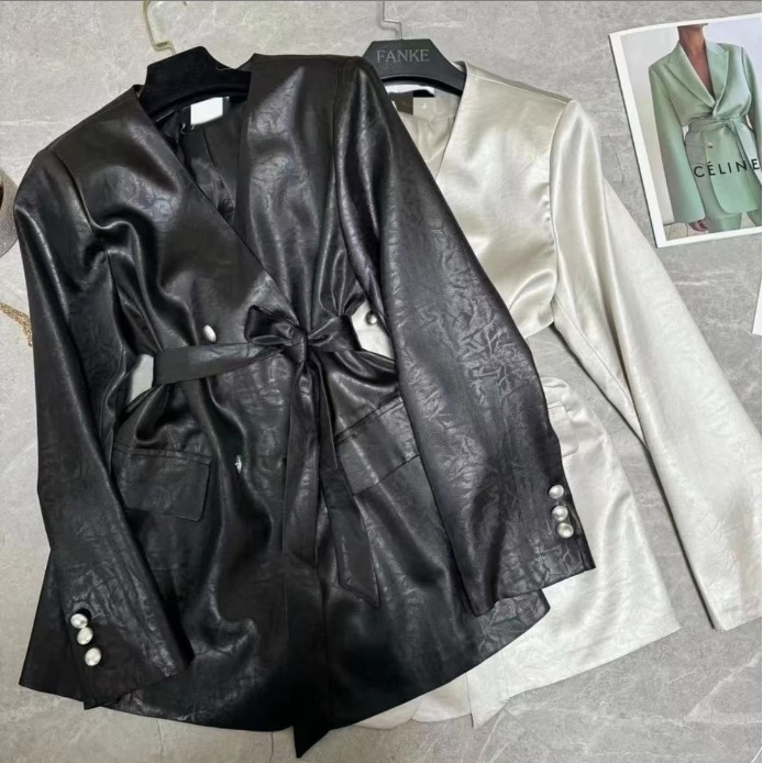 缎面西装外套女2024春季新款时尚休闲气质显瘦高级感西服上衣