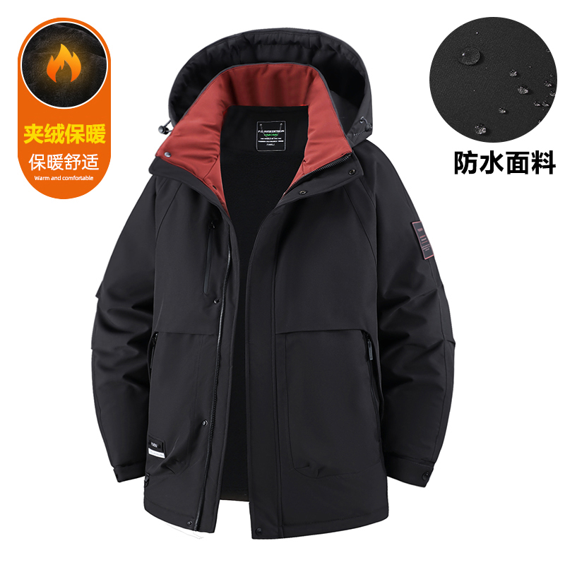 【美式冲锋棉服】秋冬加绒外套厚款防风加厚保暖登山服户外外套2560