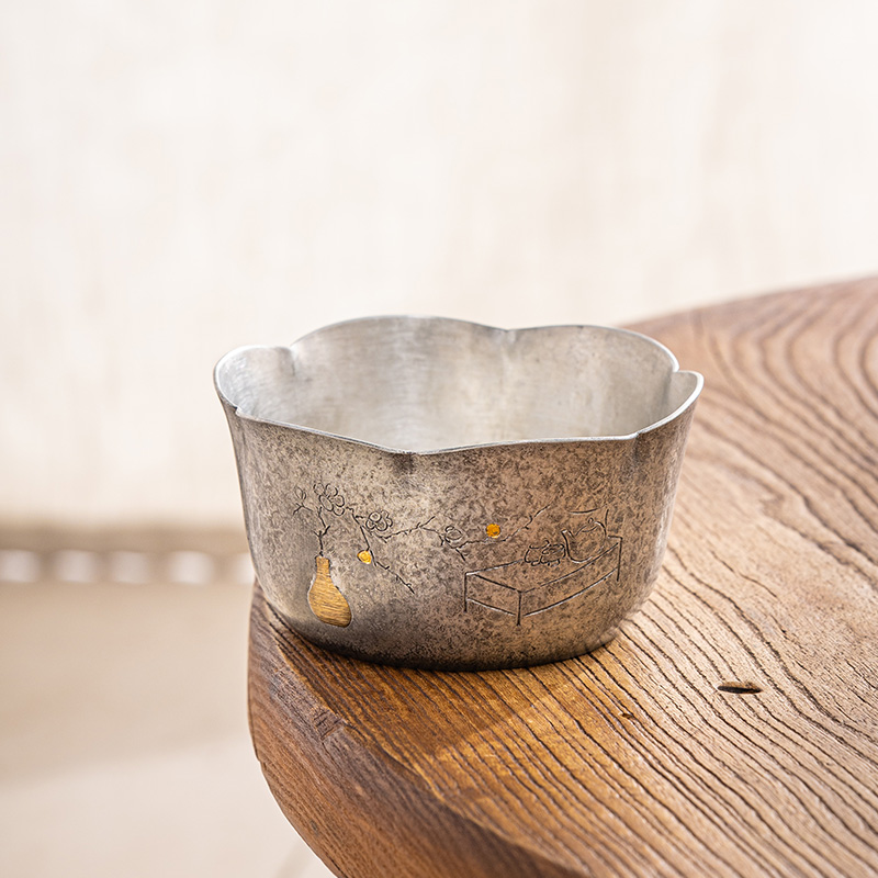 蜂鸟工坊&锡雕侠侣锡器 葫芦梅花水洗建水 WCXH2909