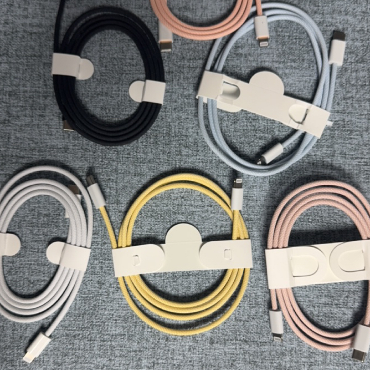 99新 Apple/苹果 Apple/苹果C-L原装彩色编织线支持7-14系列手机