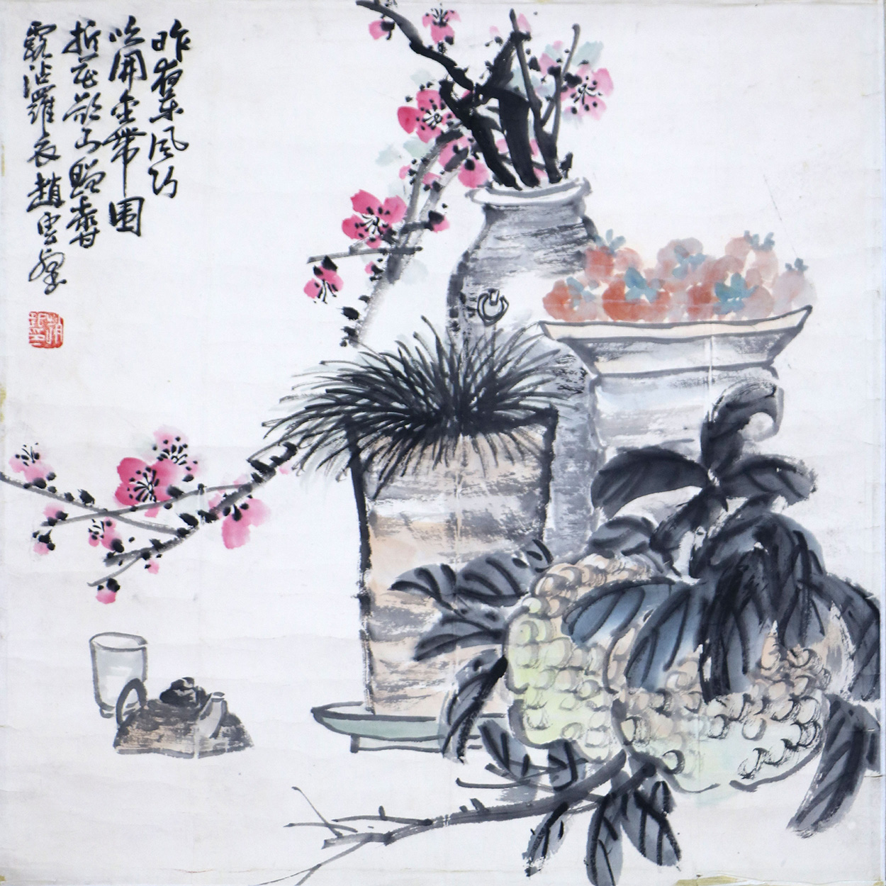 Z云壑  花鸟  46*46cm