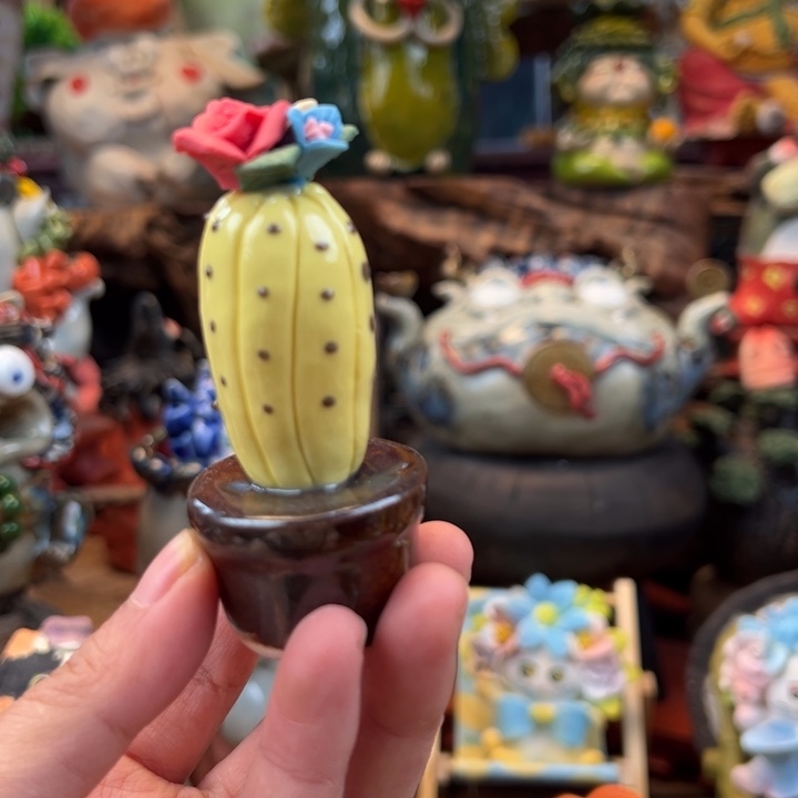 陶摆件小镇青花每日有新品