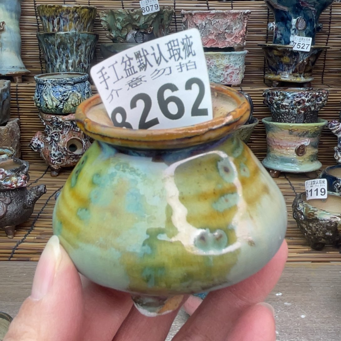 手工花盆默认瑕疵完美者勿拍
