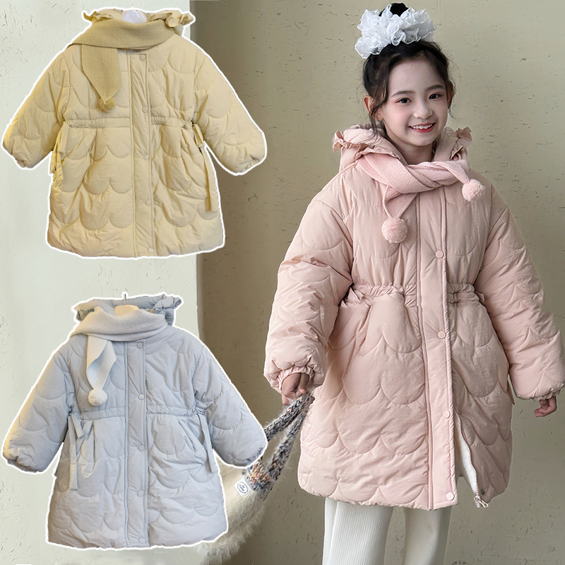 【本妈】25冬”冬雪初绒"女童时尚洋气夹棉加厚收腰外套N0225