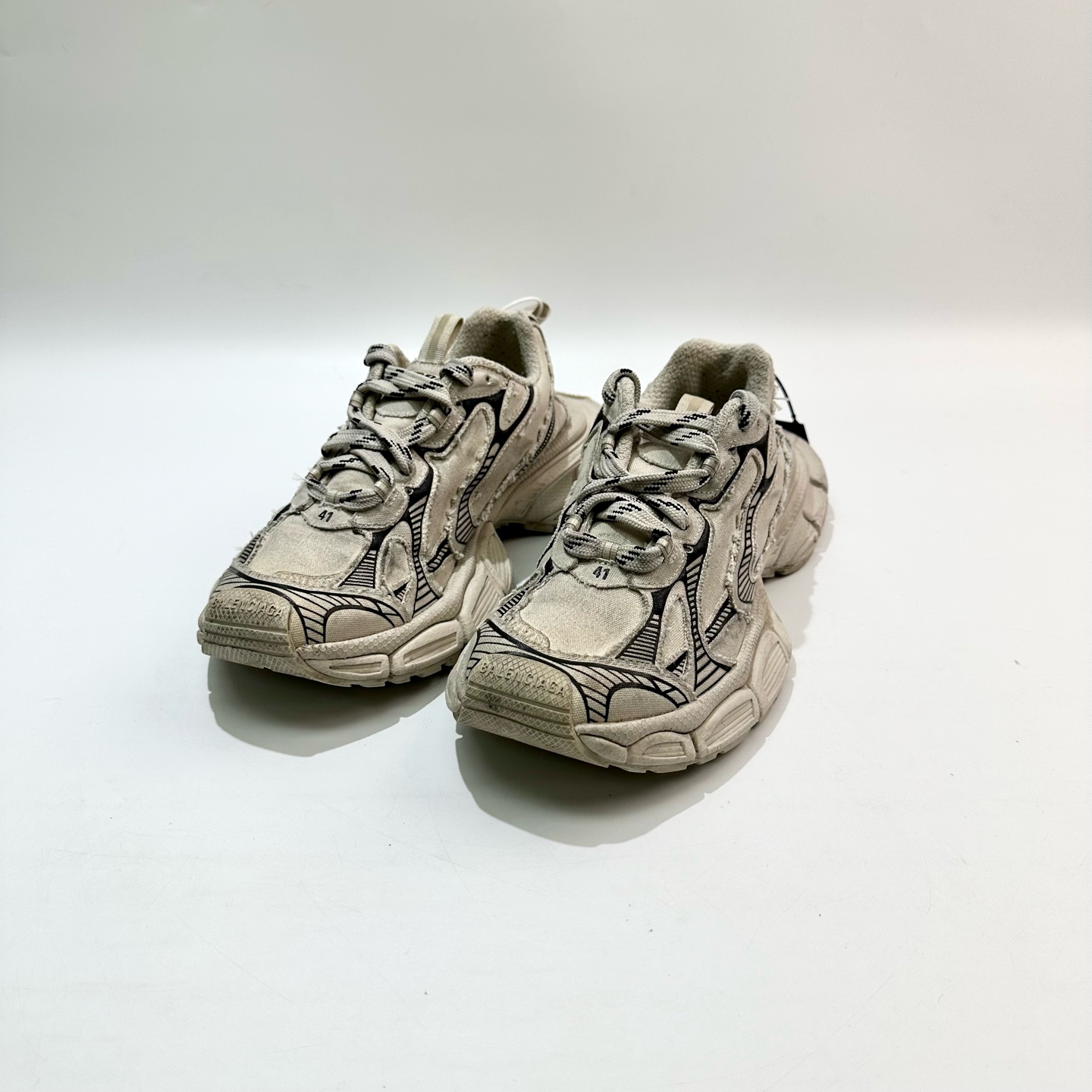 99新 Balenciaga/巴黎世家 41码 卡其色3XL老爹鞋 SY0918