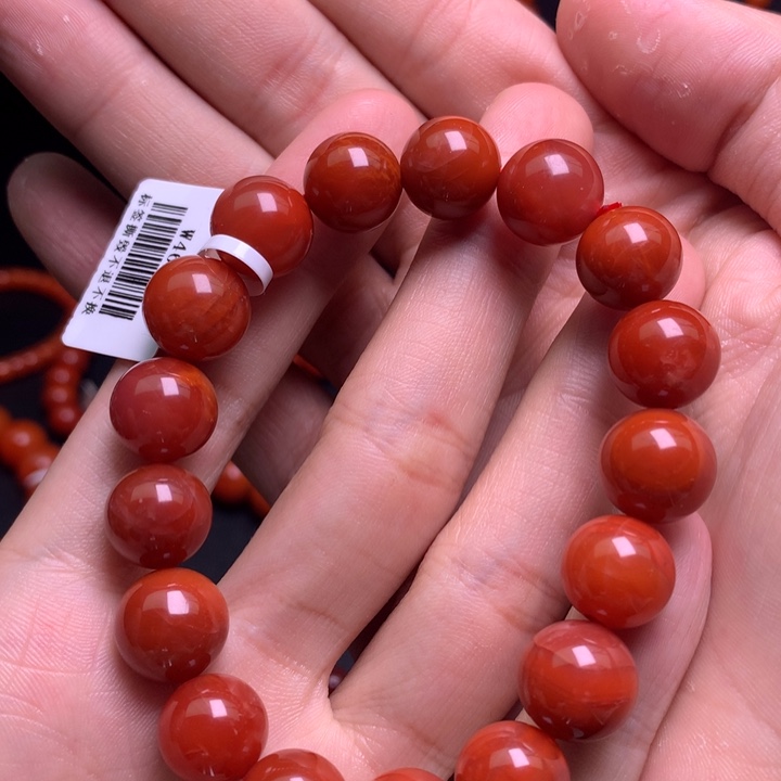 南红玛瑙12mm未镶嵌多样性发一件