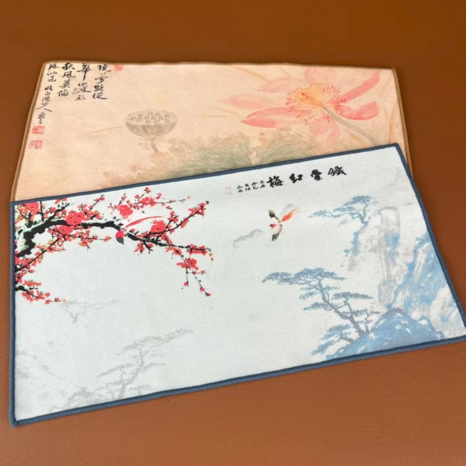 【梅花仙鹤】 【爱莲说】茶巾（两条 装）LC