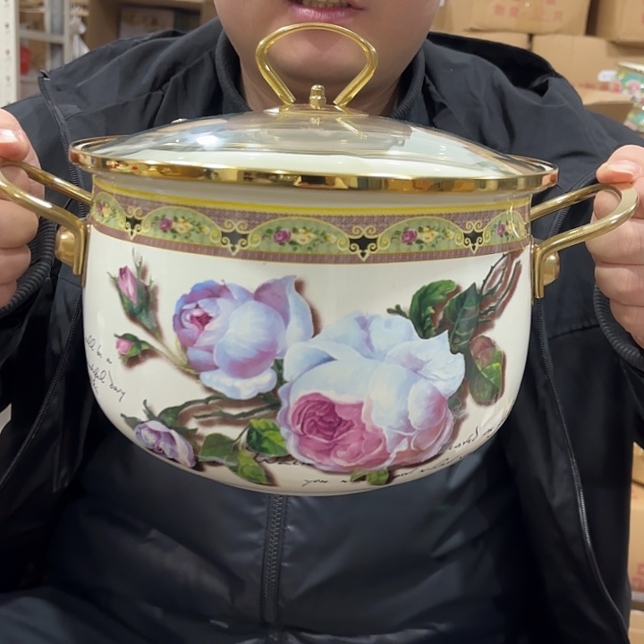 陶瓷22公分珐琅搪瓷特厚古典高端炖锅1