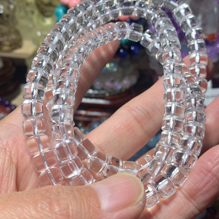 水晶桶珠佛珠未镶嵌慕*8mm桶珠佛珠