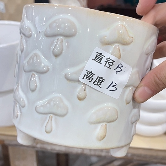 多肉绿植陶瓷花盆9.9包邮，有孔