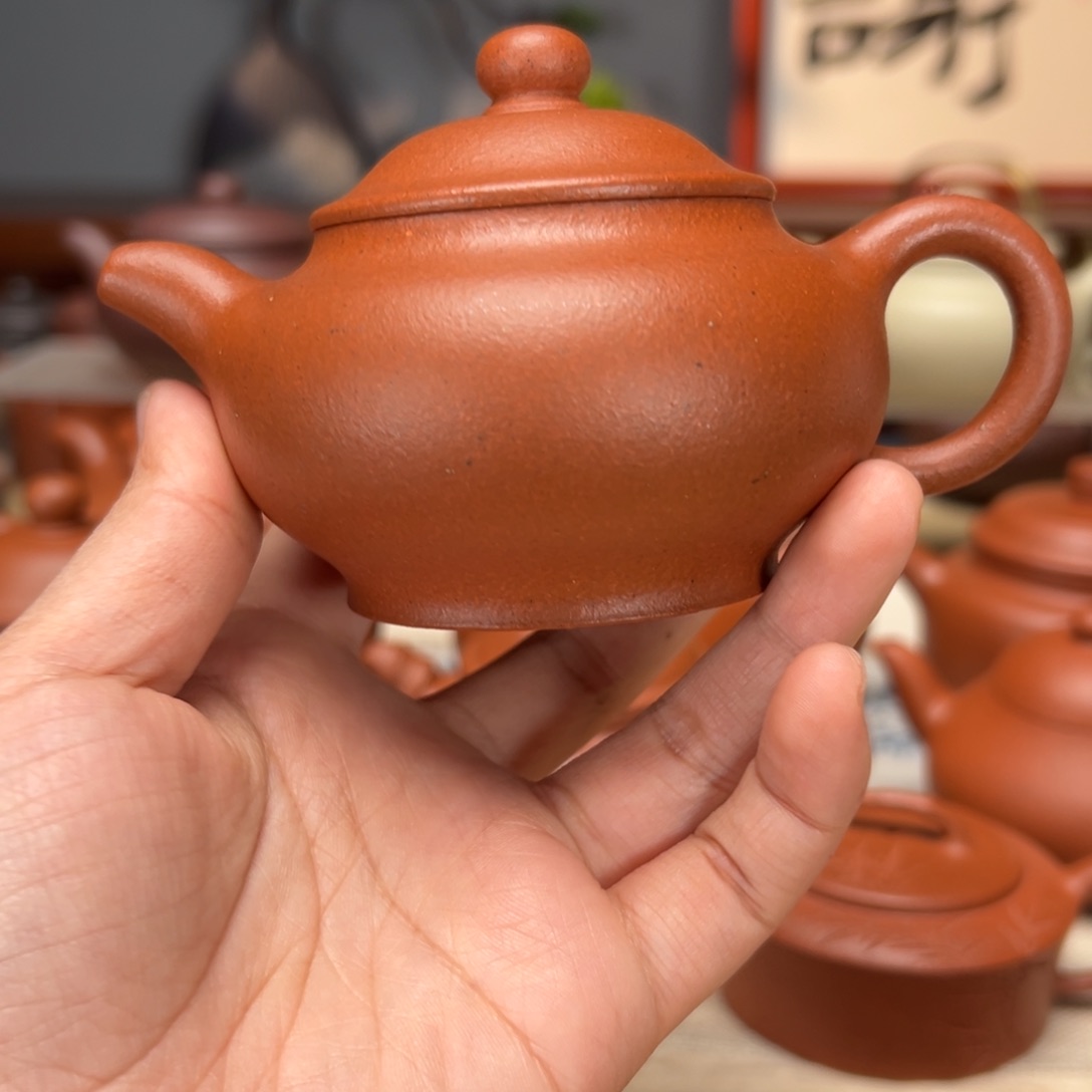 紫砂茶壶h宝山红泥160