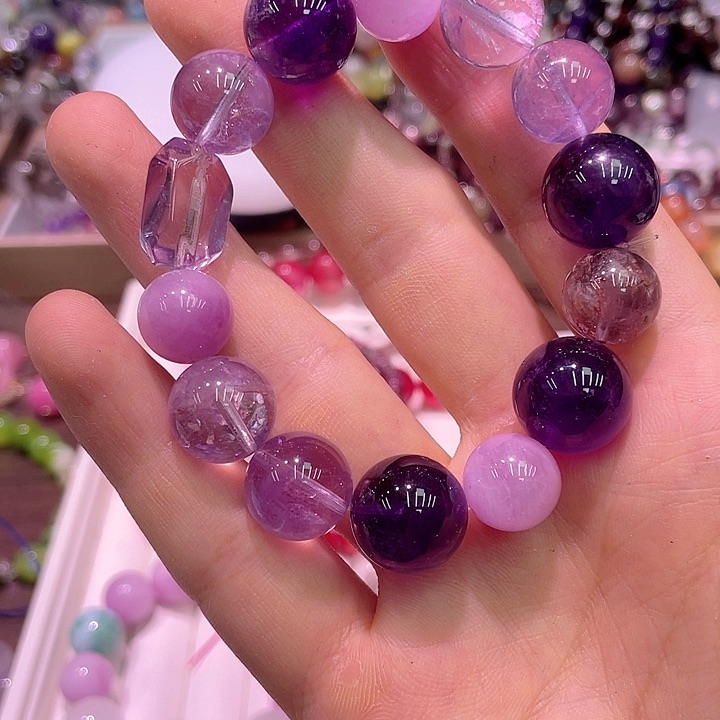 水晶手链未镶嵌多样性发其一