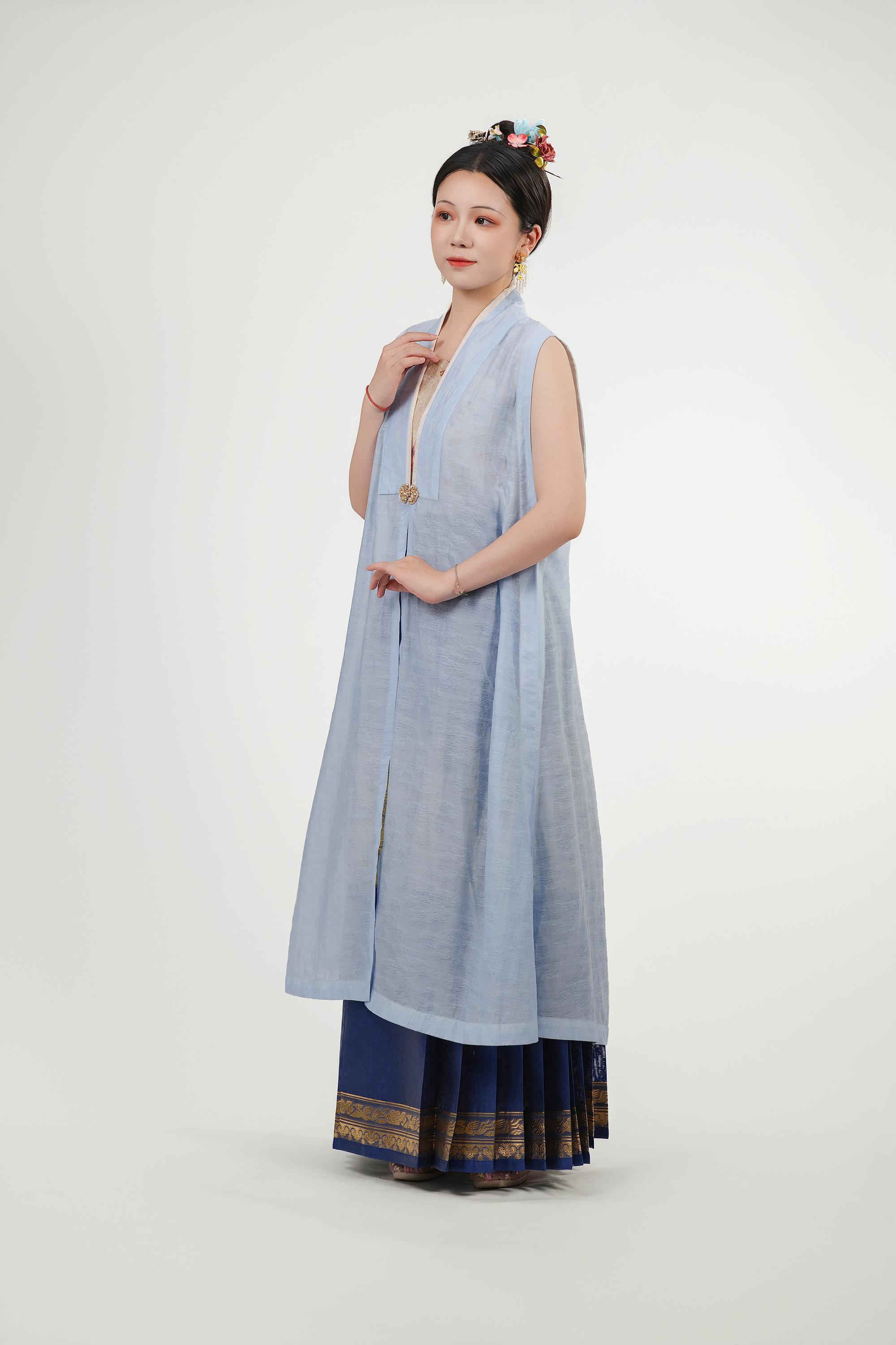 檀绾-纱料好狮连连 狮子翟鸟宽膝襕马面裙明制汉服高精密春秋日常