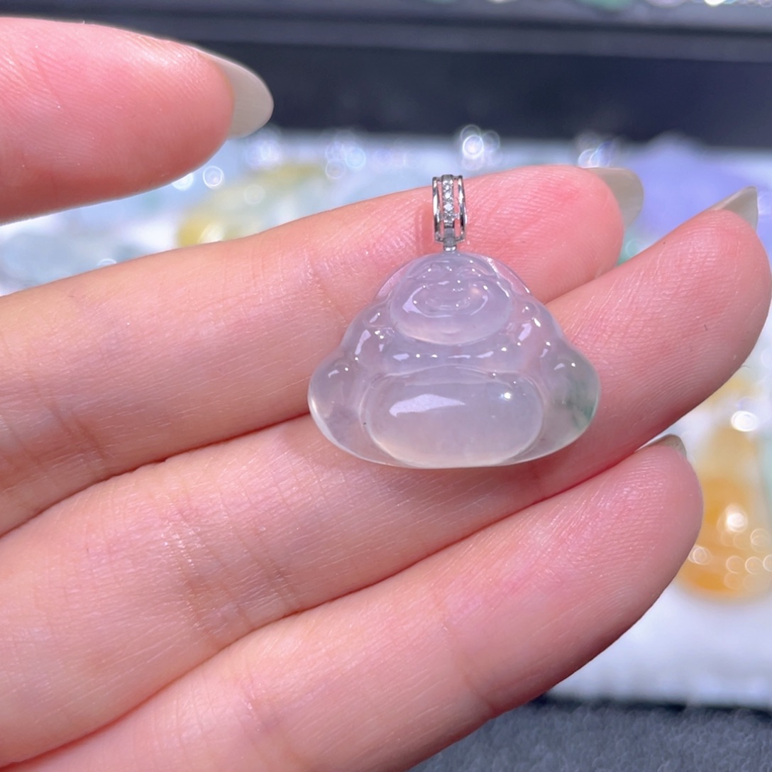 颈饰18K金镶嵌翡翠翡翠