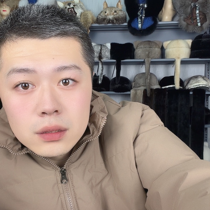 纯棉嗷嗷的帽子带尾巴的