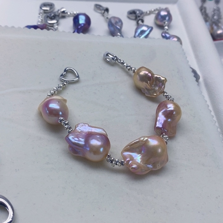 银S925镶嵌耳饰淡水珍珠消****朵