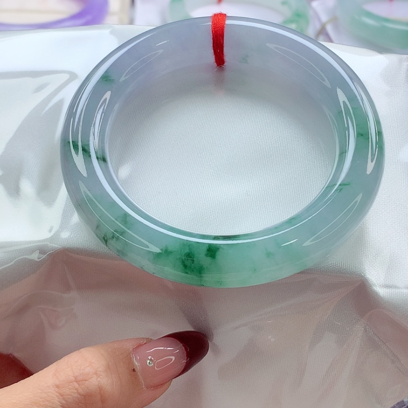 【闪购商品】翡翠手镯未镶嵌56 特色莫奈花园 灵