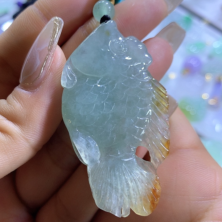 翡翠颈饰未镶嵌天然翡翠A货吊坠