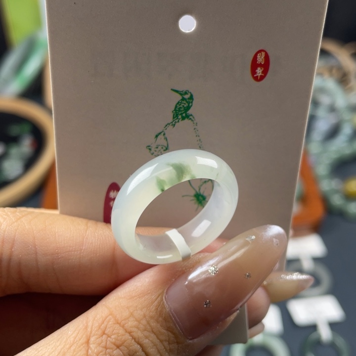 翡翠未镶嵌戒指天然