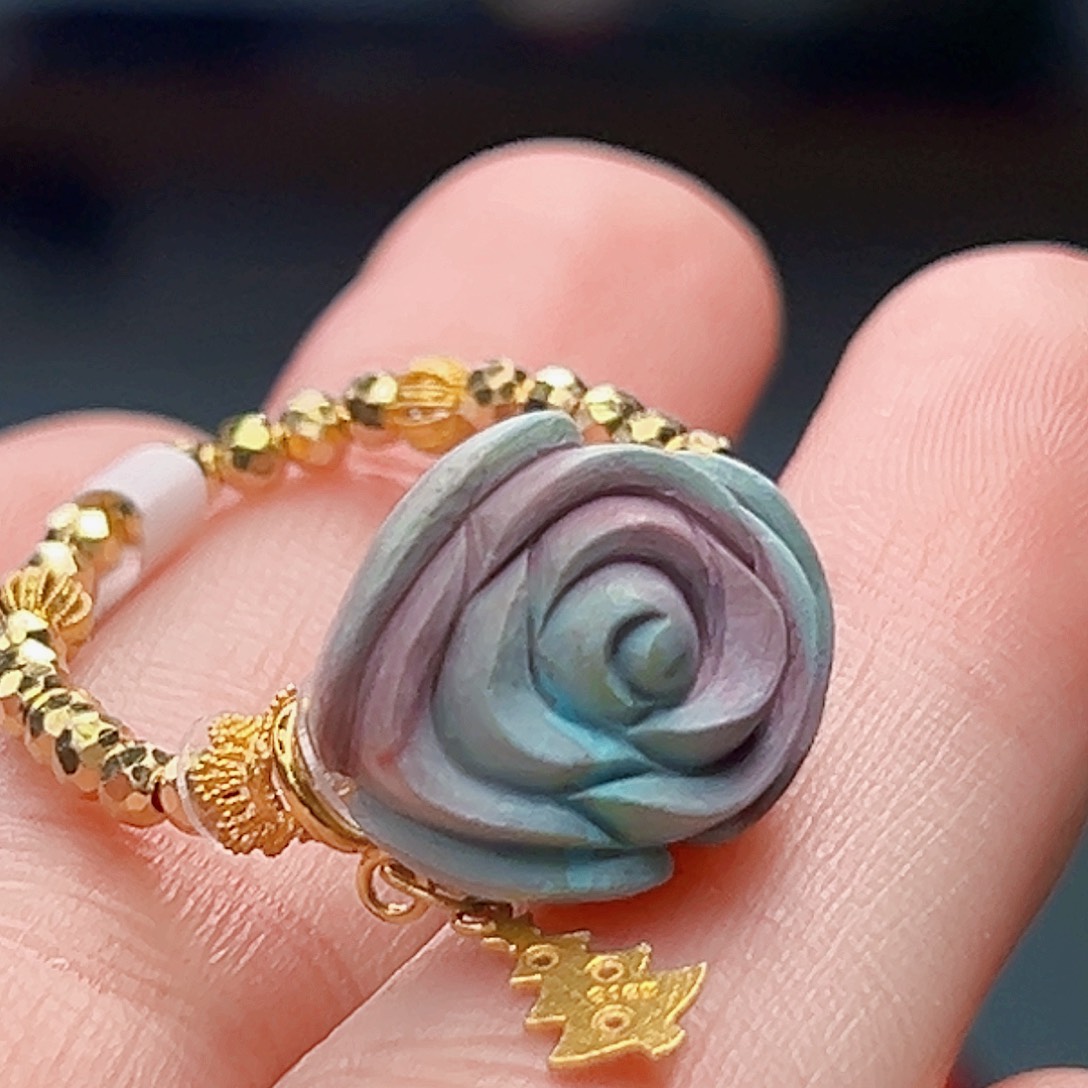 绿松石珠宝奇石18K金镶嵌