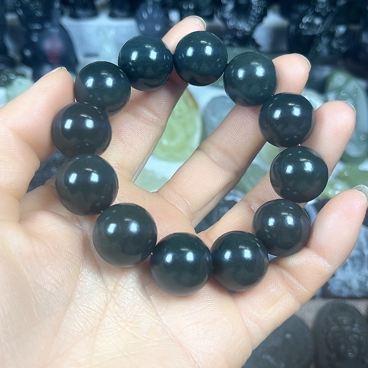 和田玉（青玉）手串未镶嵌