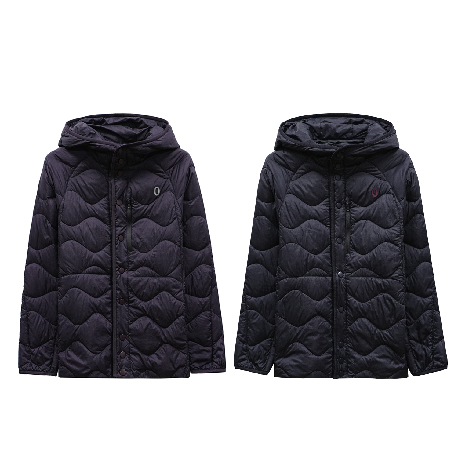 STUNNING JW/正品 25566 波浪纹90白鸭绒短款保暖羽绒服