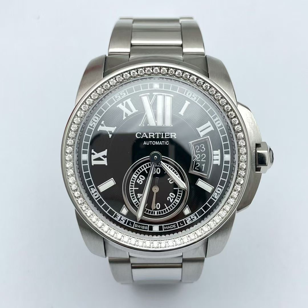 99新 Cartier/卡地亚 卡利博/单表/W7100016/42mm/后镶钻