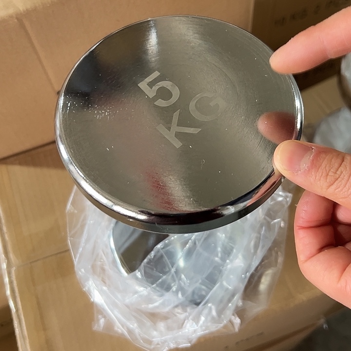 全新电镀纯钢新款圆润款哑铃5公斤一对