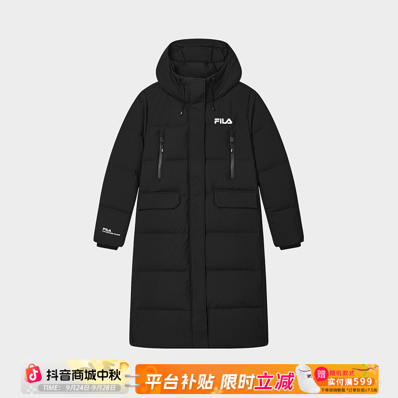 Fila/斐乐女【反季大促85%绒】宽松显瘦保暖长款羽绒服 F11W449906F