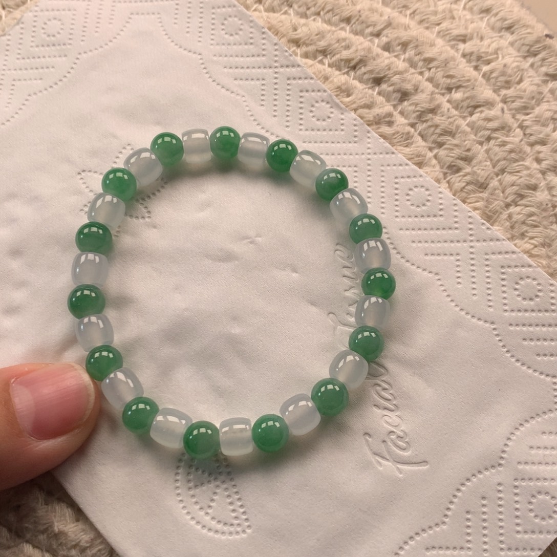 翡翠未镶嵌颈饰天然翡翠卡6手串定金