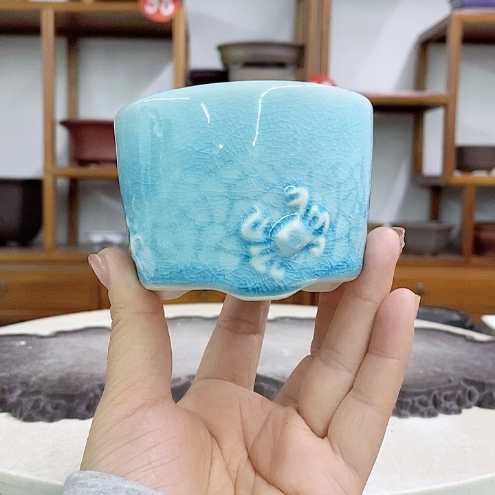 紫砂花盆瑕疵5.5-8。。。。