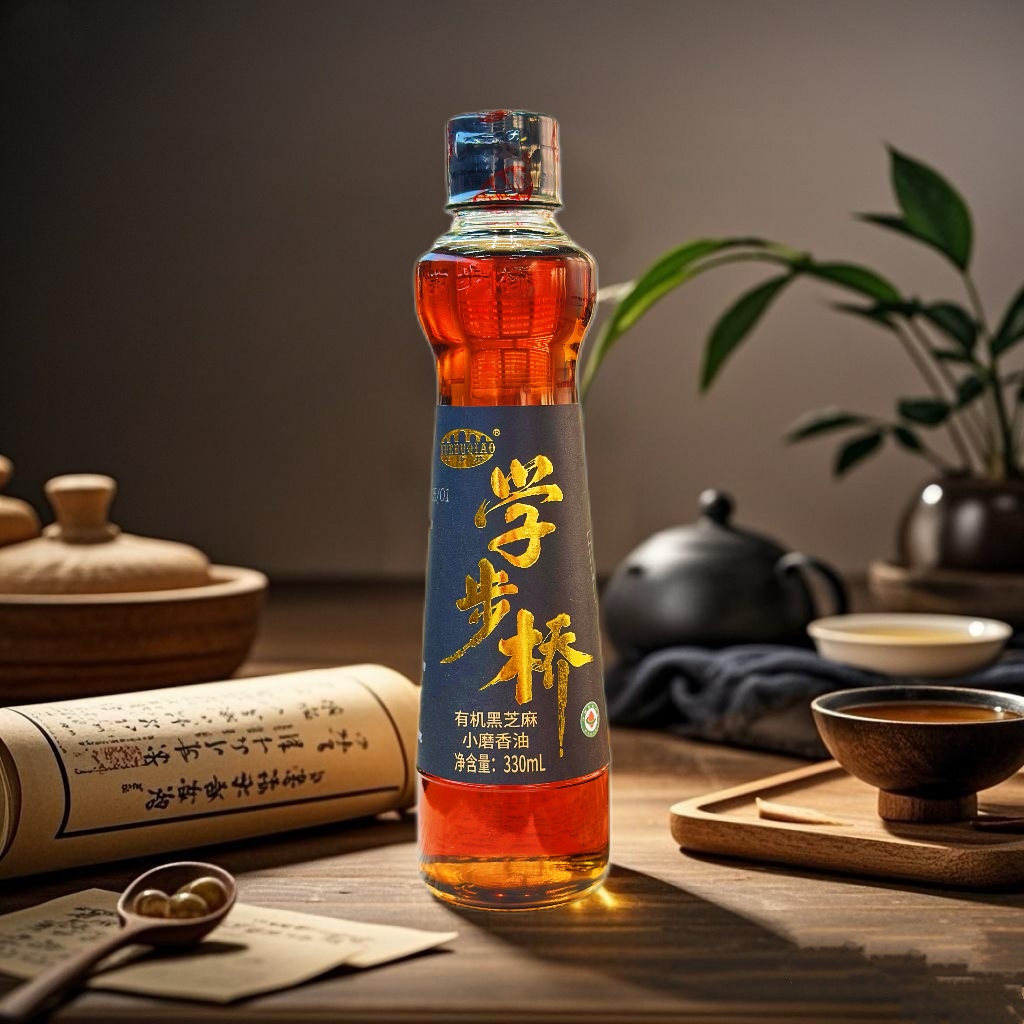 学步桥有机黑芝麻小磨香油330mL