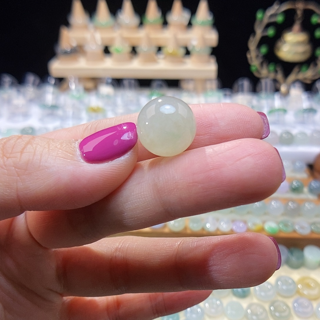 翡翠未镶嵌颈饰13.9冰糖黄珠