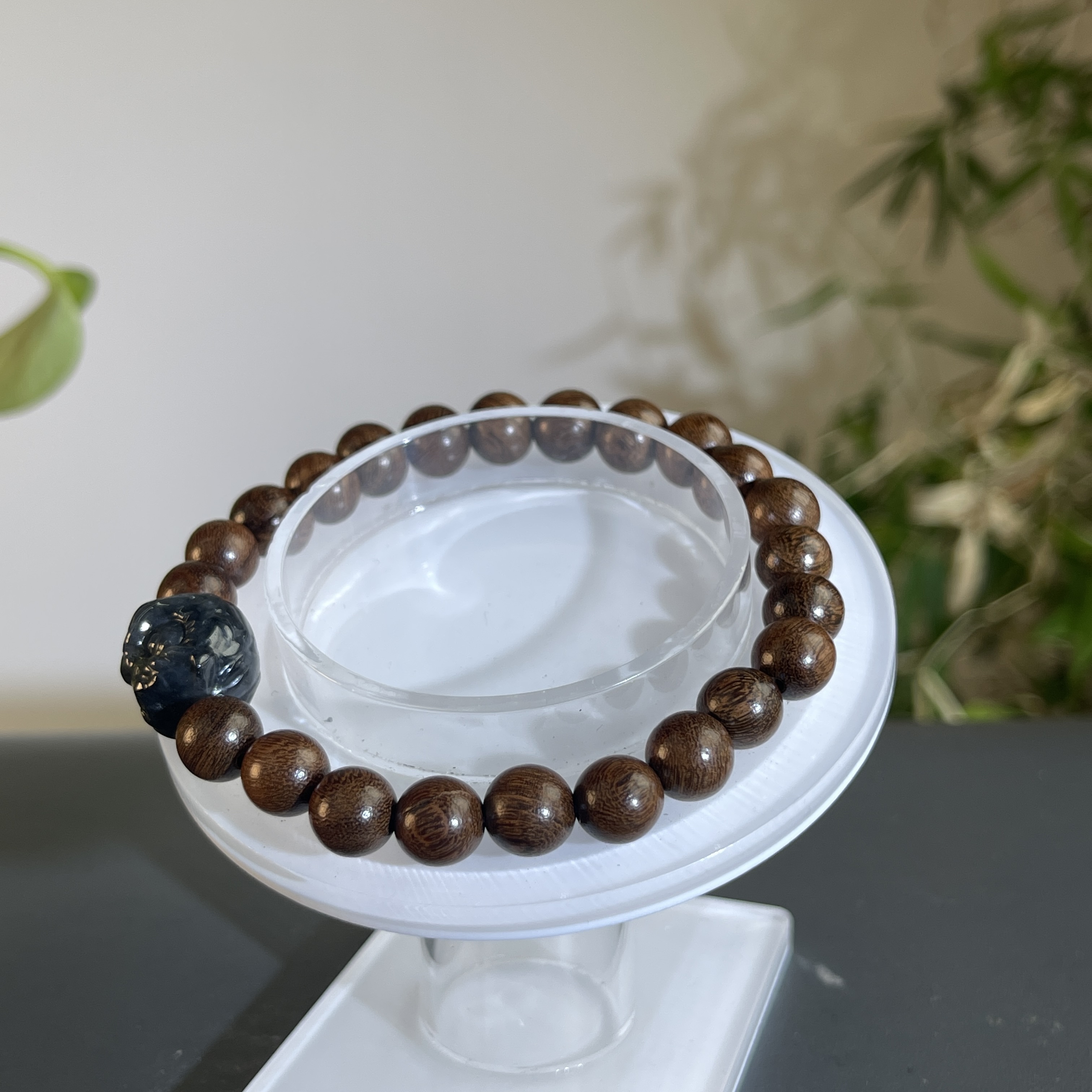 JTW22-01 天然缅甸A货翡翠 乌鸡-翡翠手串（含配饰）